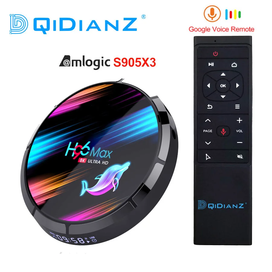 ТВ приставка H96 MAX X3 4 + 128 ГБ 8K Amlogic S905X3 Android 9 0 Wi Fi 1080P 4K|ТВ-приставки и медиаплееры| |