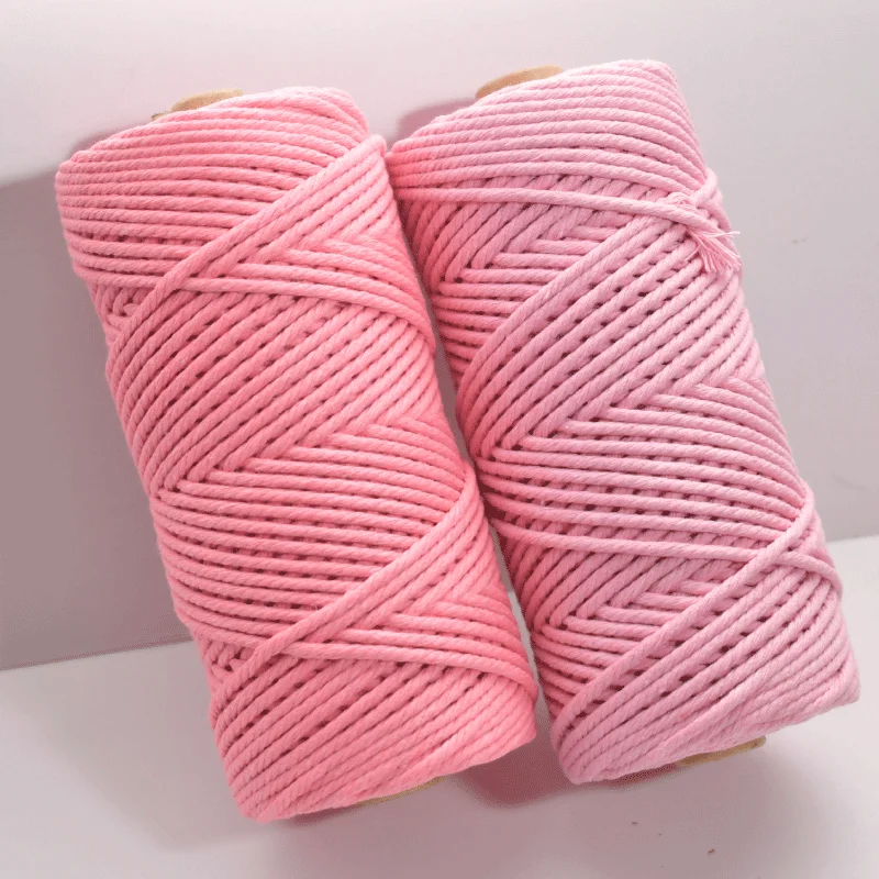 Шнур для макраме 3 мм однотонная хлопковая нить аксессуары рукоделия сделай сам