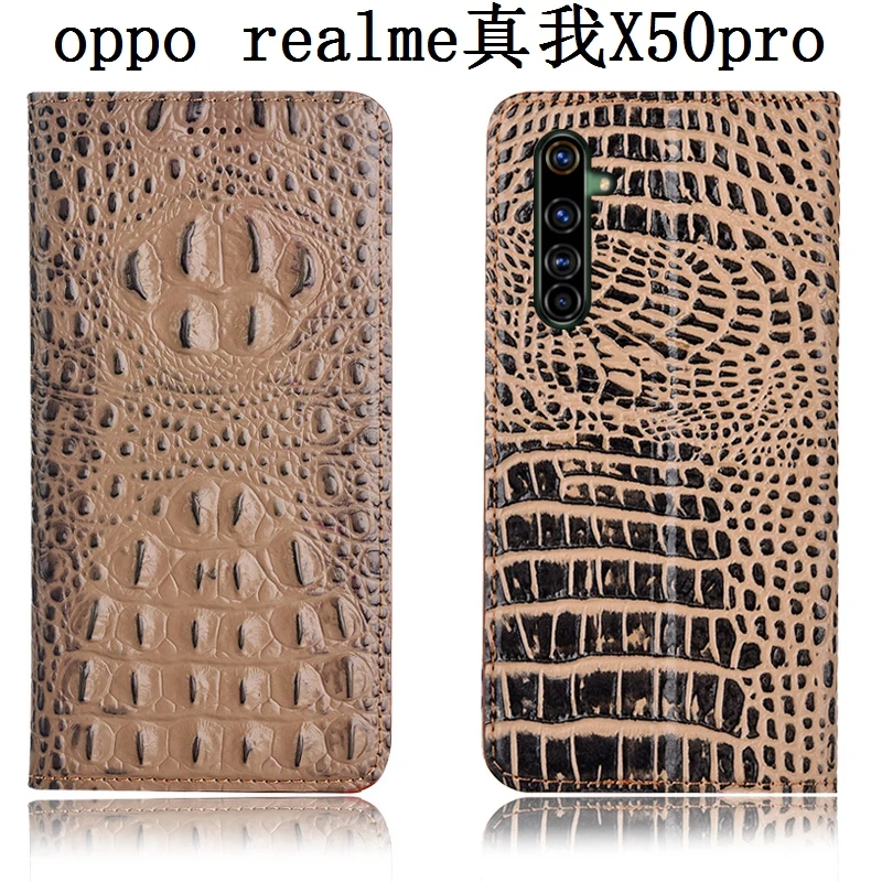 Чехол для телефона из натуральной кожи с крокодиловым узором держатель