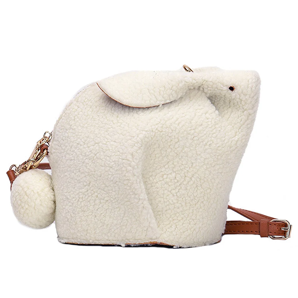 Зимние женские сумки новые мини милые плюшевые через плечо с кроликом корейский