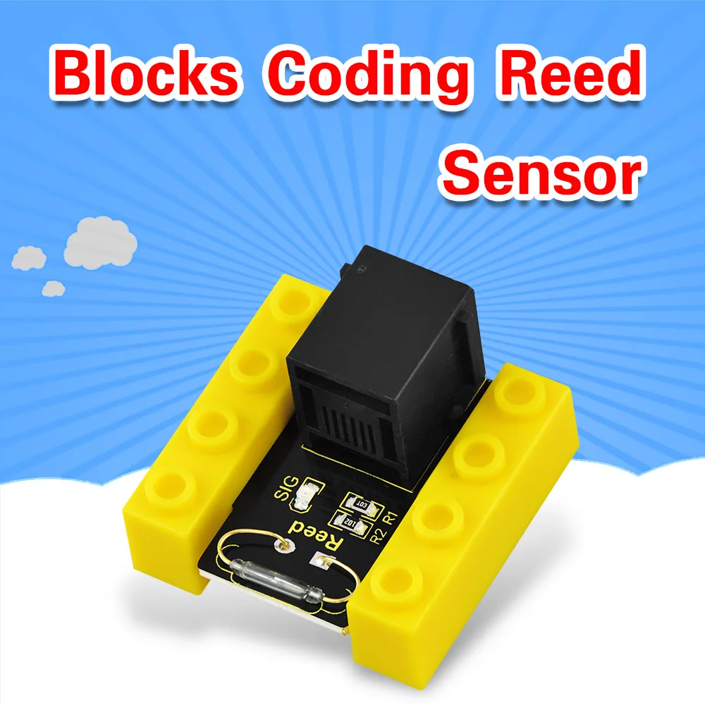 

Kidsbits блоки кодирования тростниковый переключатель Магнитный датчик закрытый конверсионный модуль для Arduino STEM Программирование образовани...