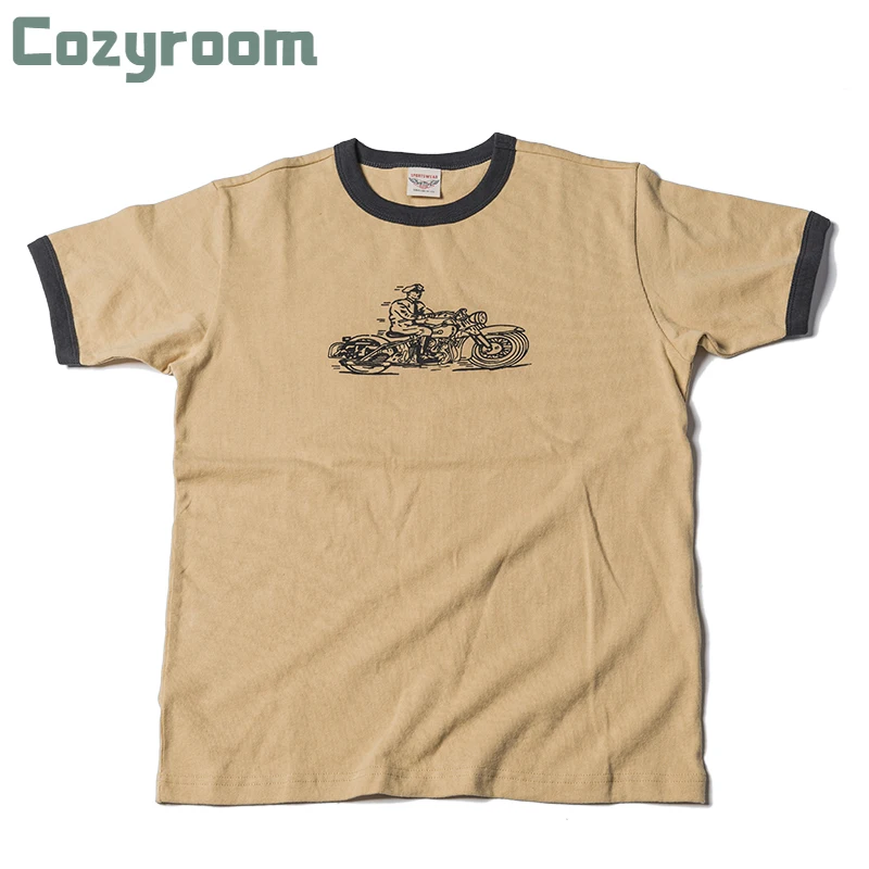 

Уютная комната NON шток 50s Байкер гоночный мотоцикл Графические футболки Для Мужчин's Colorblock (цветовой блок), Slim Fit футболки