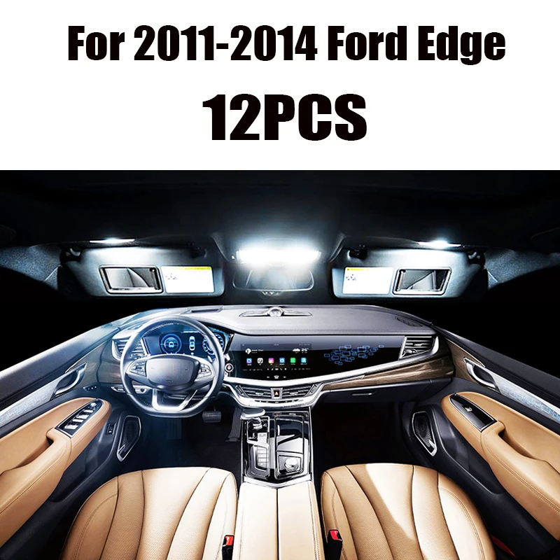 For 2007-2014 Ford Edge White car accessories Canbus Error Free LED Interior Light Reading Kit Map Dome License Lamp | Автомобили и