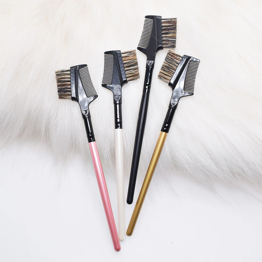 ShiningReal 1Pcs 2 in 1 Dual Use Eyebrow Comb Eyelashes Extension Applicator Brush Professional Cosmetics Beauty Make Up Brushes | Красота и