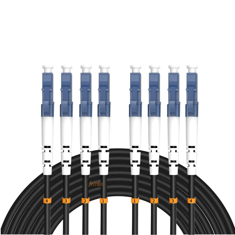 65ft Outdoor Armored 20Meters  LC-LC 4 Strand OS1 Single-mode Fiber Optic Cable Patch Cord Jumper LC to LC LC/PC-LC/PC LC/UPC