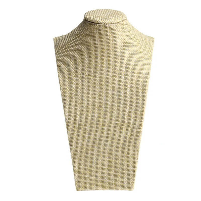 Льняной манекен бюст ювелирные изделия ожерелье подвеска Шея модель стенд