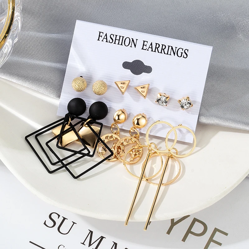 Серьги-гвоздики женские акриловые с жемчугом в богемном стиле 2021 - купить по