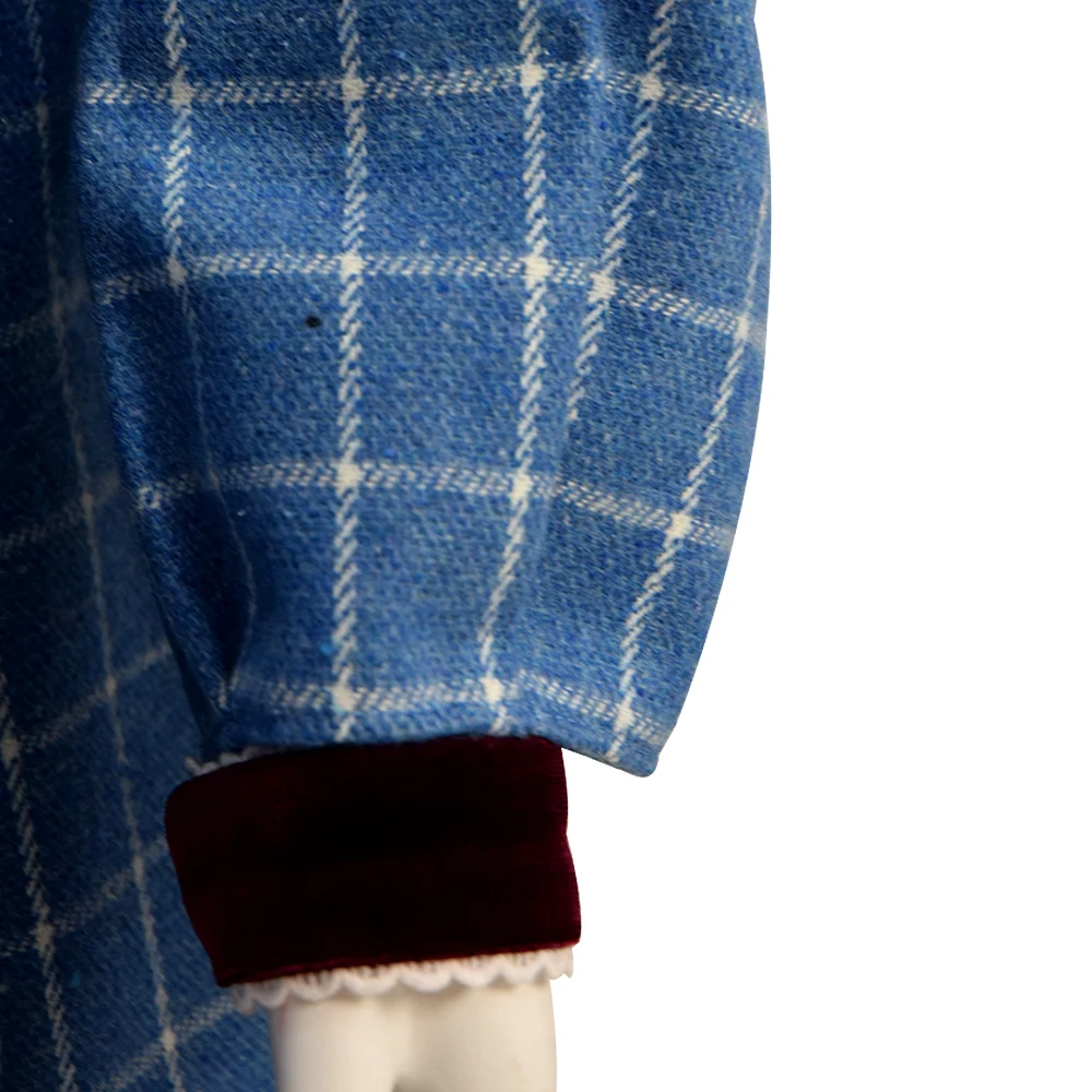 Женский костюм Cossky Esther синий в клетку для косплея | Тематическая одежда и