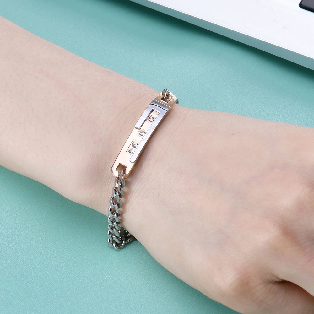 1 шт. милый подарок для влюбленных из нержавеющей стали|crystal bracelets bangles|bangles for mencrystal