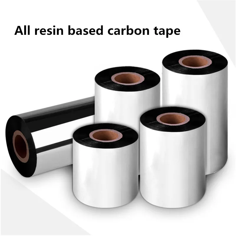 

Heat transfer printer pet matte silver paper label high temperature barcode all resin based carbon tape width 30-110mm