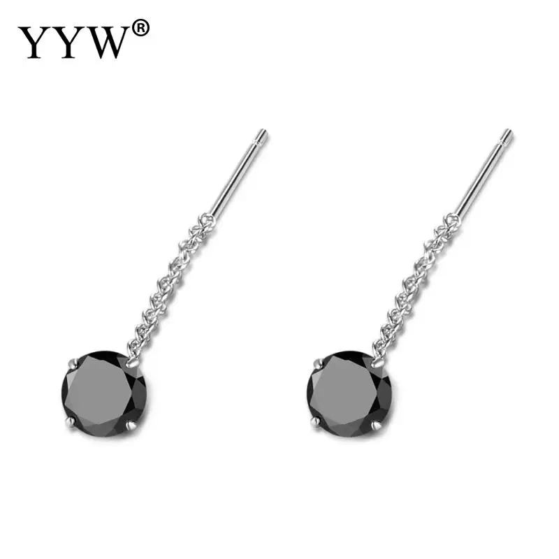 Luxury 925 Sterling Silver Thread Through Women Drop Earrings European Style Ladies Exquisite Hanging Dangle Brinco | Украшения и