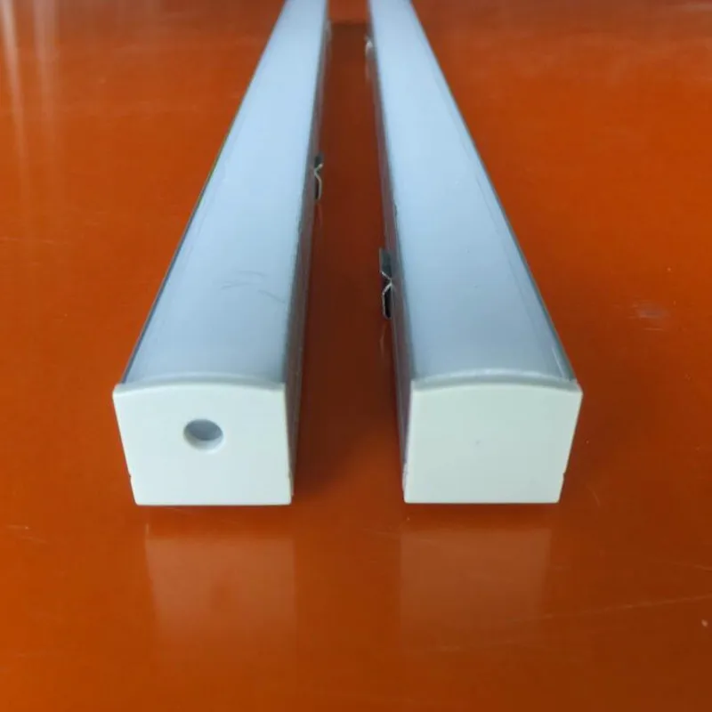 

Free Shipping Flat U Shape aluminum LED strip channel with milky cover, mounting clips, end caps 2m/pcs 40m/lot
