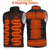 9 areas heated vest men women heated jacket heating vest thermal clothing hunting vest winter heat jacket vestes veste homme