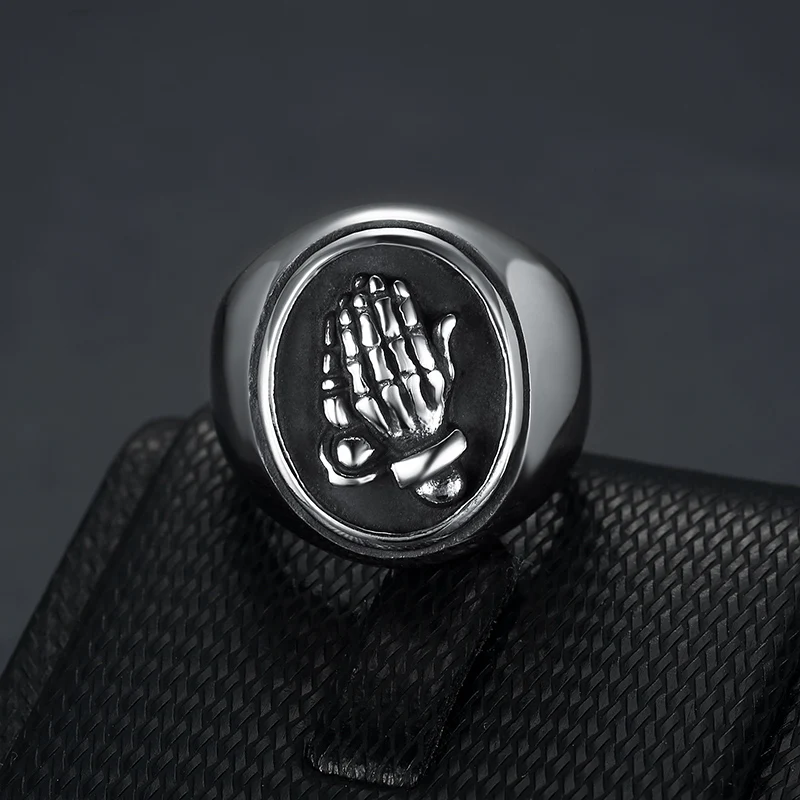 Уникальные винтажные Девы Марии Молящиеся кольцо для рук мужчин и женщин