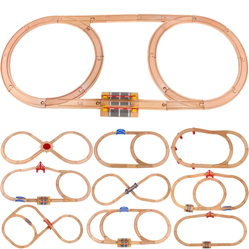 Wooden Railway Train Track Set Ring Circular Orbit Assemble Accessories Fit for Thomas Biro Toys Children Gifts | Игрушки и хобби