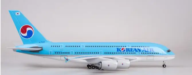 380 Normal 1/150 Корея Воздушный самолет модель Boeing 747 A380 авиалайнер модель самолета литье под давлением коллекции с колесами и базами - Цвет: 380 Normal