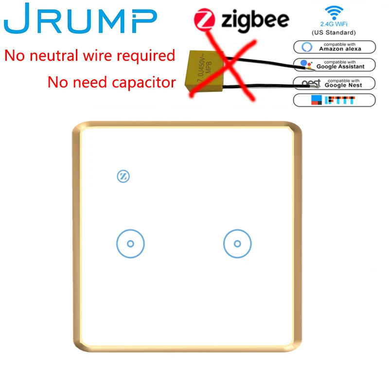 Умные сенсорные выключатели Zigbee европейского стандарта настенный выключатель