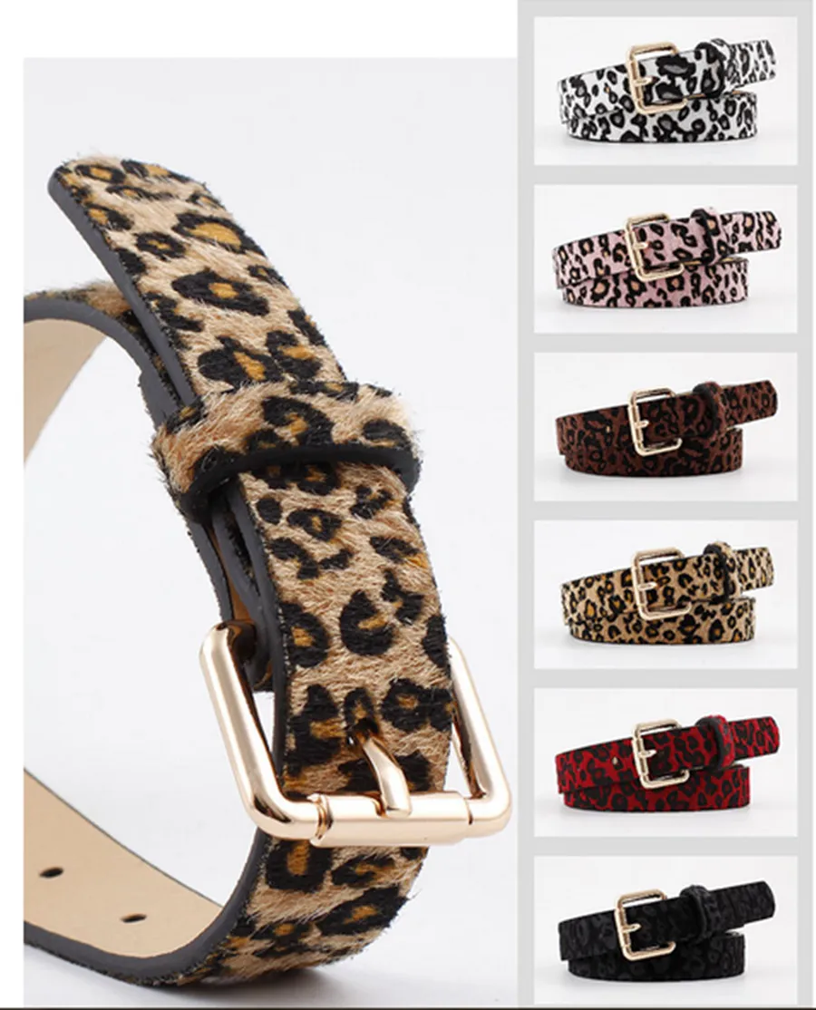Новый модный розовый Леопардовый декоративный пояс из конского волоса Женский