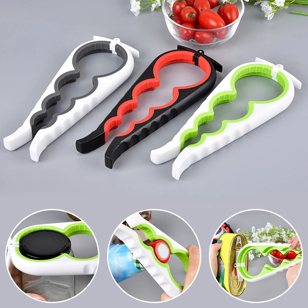 

Multifunction Opener Four In One Can Rotating Easy To Operate Non-slip Twist Cap Bottle Launcher For Kitchenware Tools