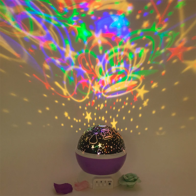 Вращающийся проектор звездная Ночная лампа звездное небо для детей сна