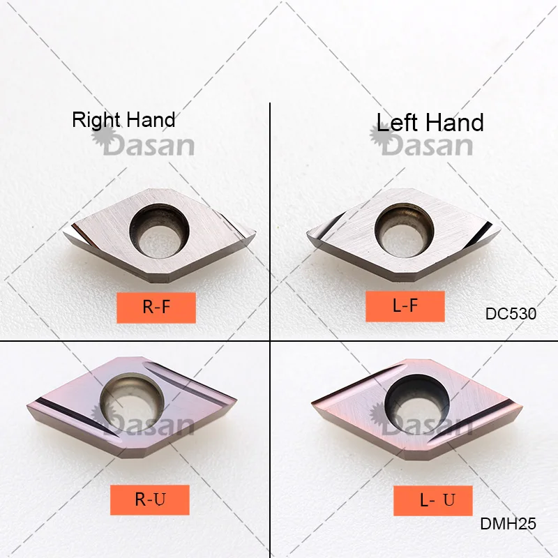 Твердосплавные пластины DCGT DCGT11T301 DCGT070202 DCGT070204 DCGT11T302 DCGT11T304, лезвие Cermet, токарные инструменты с ЧПУ, 10 шт.