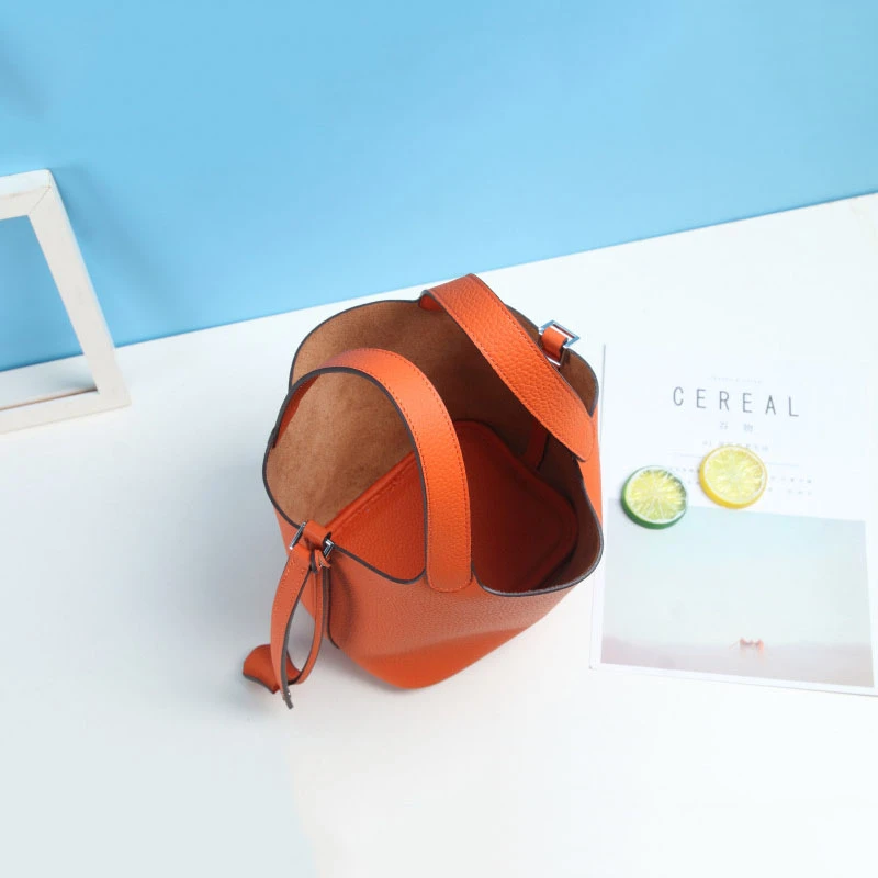 Unua amo Brand Women Handbags Fashion High Capacity Basket Bag Ladies Luxury Genuine Leather Bucket Totes Hand Bags