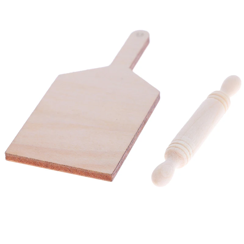 1:12 Dollhouse Miniatures Kitchen Cutting Board Rolling Pin Set Accessories Toys | Игрушки и хобби