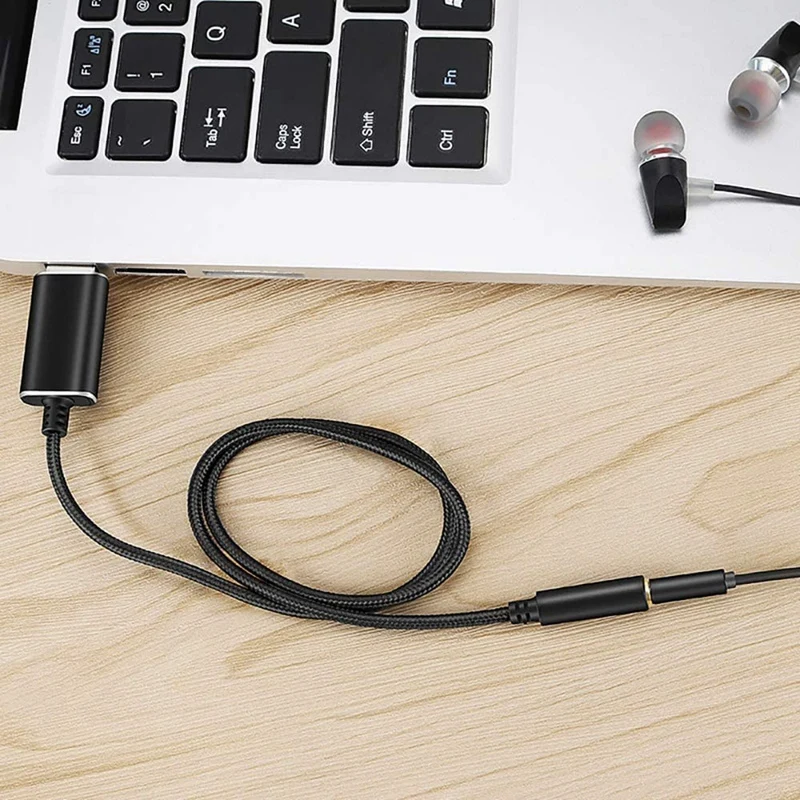 Аудиоадаптер с USB на гнездо 3 5 мм разъемом для наушников и микрофона Windows Mac PS4