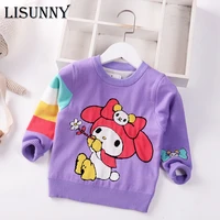 girls sweater stripe 2021 autumn winter baby knitted coat jumper children sweaters toddler pullover kids clothes cartoon 1 8y