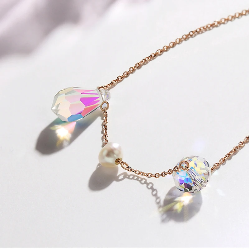 Новое ожерелье с кулоном красочные бусы жемчуг кисточки чокер кристаллами