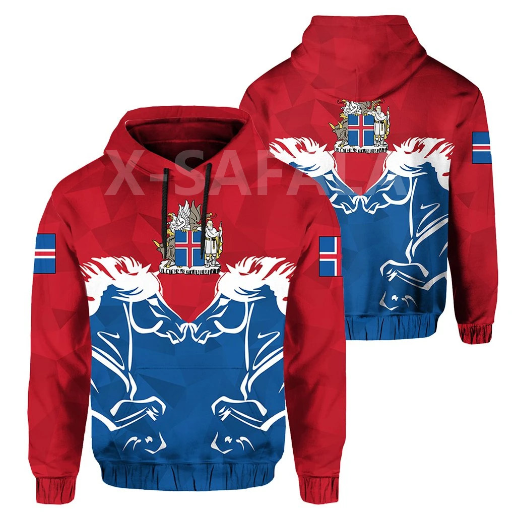 

X-Safala Island Viking Horse Coat Arms 3D All Printed Hoodie Man Women Harajuku Outwear Zipper Pullover Sweatshirt Casual Jacket