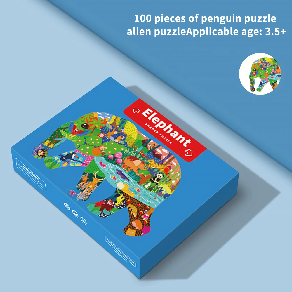 

Jigsaw Cartoon Children's Educational Toys Early Education Alien Puzzle Dinosaur Marine Animals Paper Puzzle Game