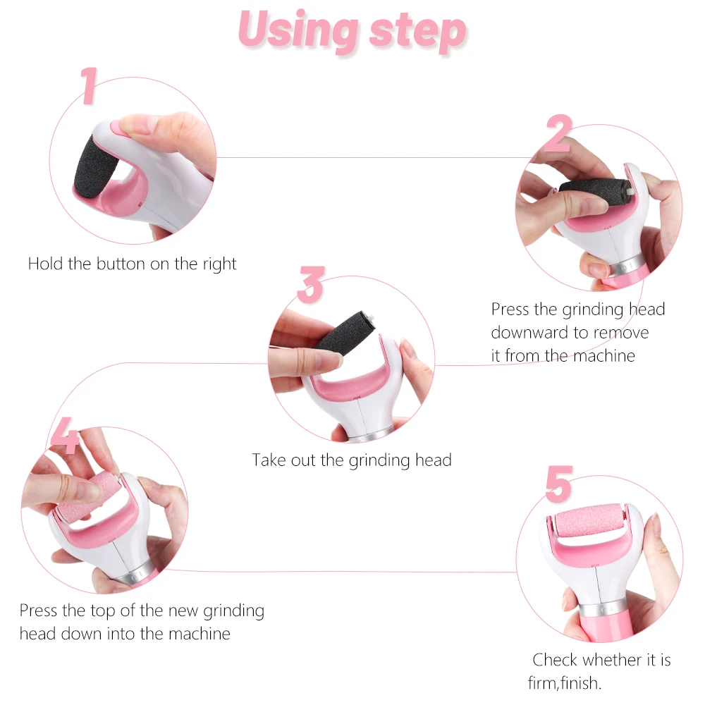

Electric Dead Skin Remover Foot Grinder Dull Polish Foot Care Tool Refills Replacement Rollers Feet File Feet Care Tool