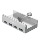 ORICO Тип Зажим USB3.0 концентратор Алюминий внешнего мульти 4 Порты USB разветвитель адаптер для настольного компьютера ноутбука Компьютерные аксессуары