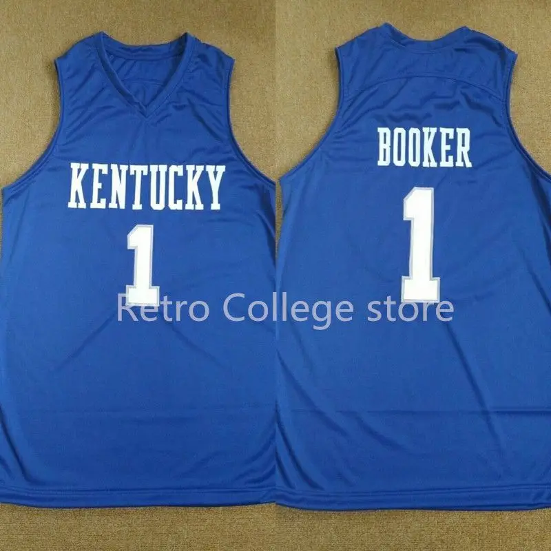 

Высококачественная баскетбольная майка Devin Booker KENTUCKY в стиле ретро, выполненная по индивидуальному заказу с любым именем и номером