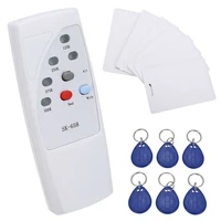 125khz rfid handheld card reader handheld writer card reader writer copier duplicator t5577 id copy card keychain white card
