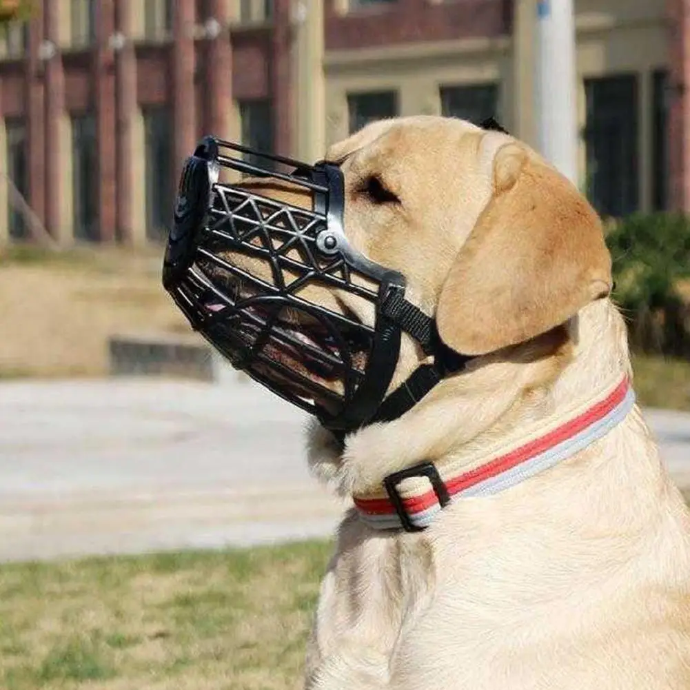 

Dog Muzzle Adjustable Mouth Grooming Anti Stop Large Bite 9-15 In Bark Pet M7b6