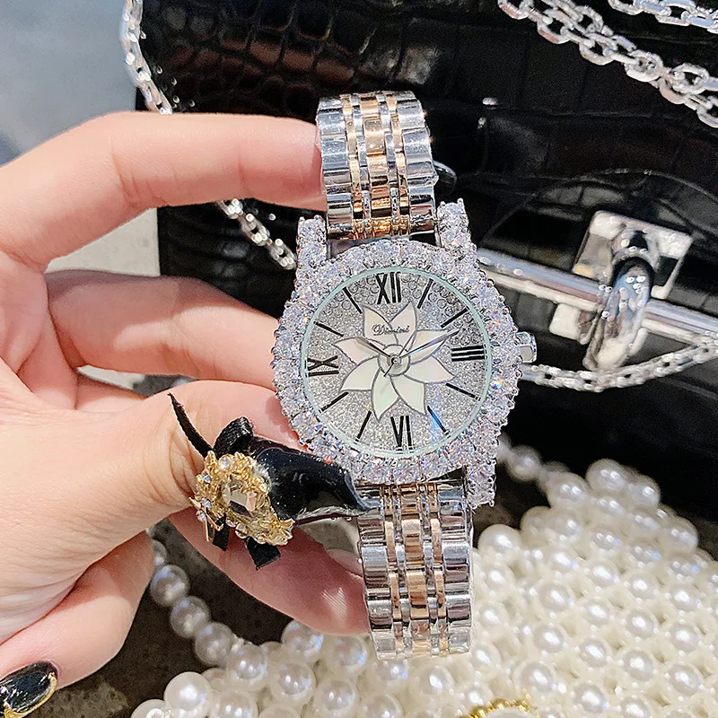 Luxury Brand Silver Diamond Woman Watch Ladies Stainless Steel Dress Watches Women Quartz Watches Dropshipping horloges vrouwen