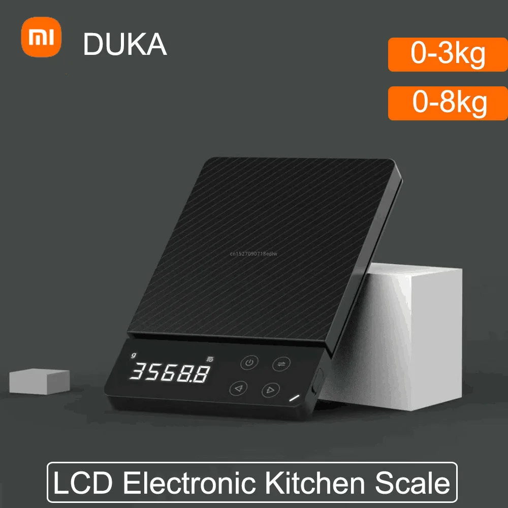 Xiaomi DUKA ATuMan ES1 0-8KG Household LCD Digital Electronic Scale Multi-function HD Backlit Food Scales For Kitchen | Электроника