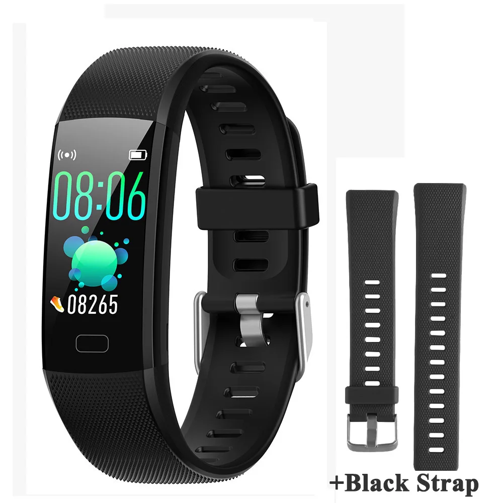 add Black Strap Время владельца Y10 1,14 дюймов Смарт-браслет шагомер пульсометр Монитор артериального давления фитнес-браслет IP67 водонепроницаемый смарт-браслет - Цвет: add Black Strap