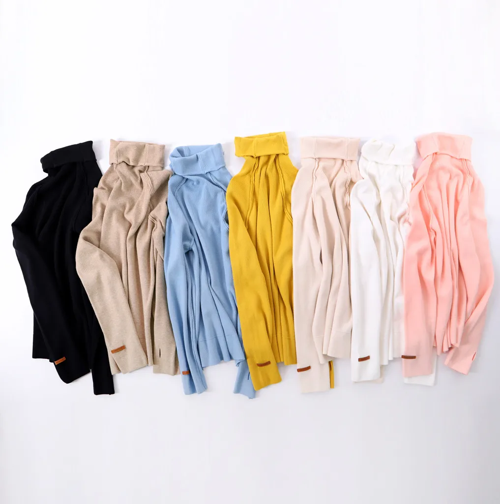 Женский свитер Womail водолазка однотонный волшебный пуловер 2019 Повседневная