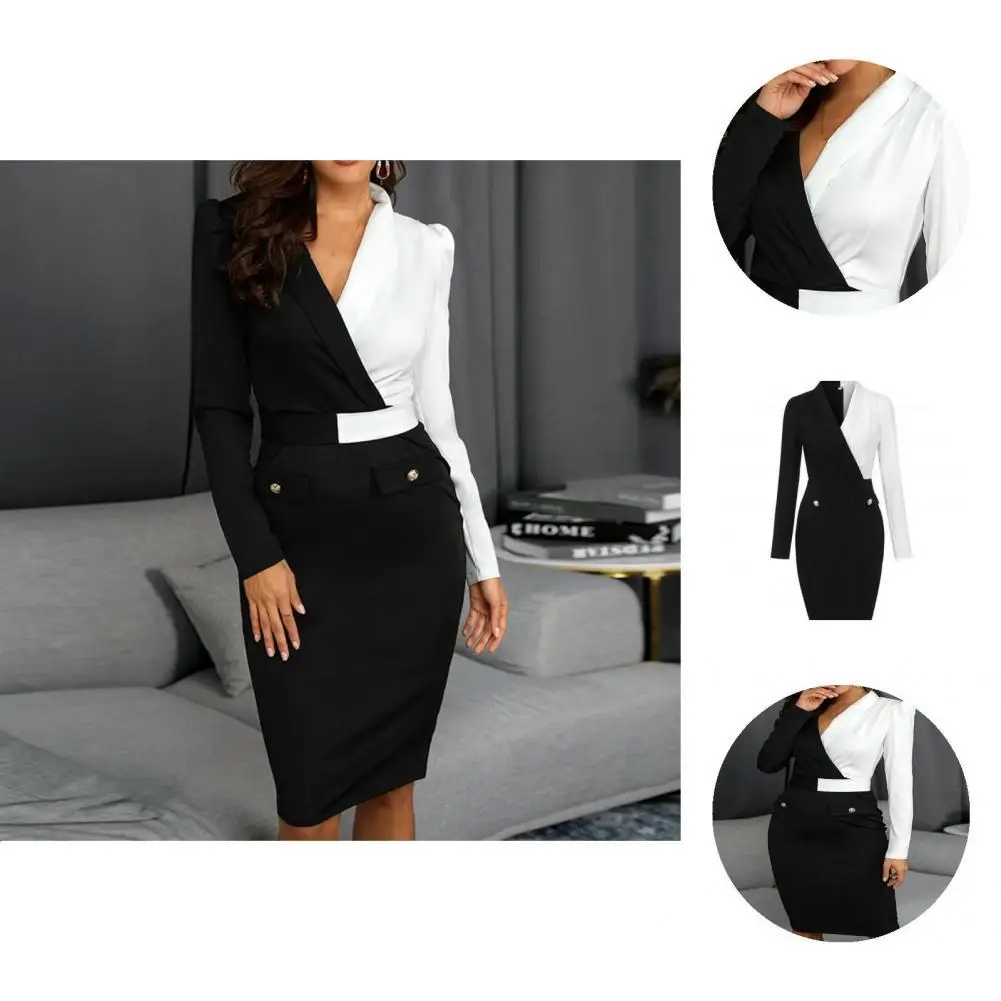 

Одежда, прочные плиссированные платья на пуговицах с глубоким V-образным вырезом, женские блейзеры из полиэстера, платье без деформации для ...