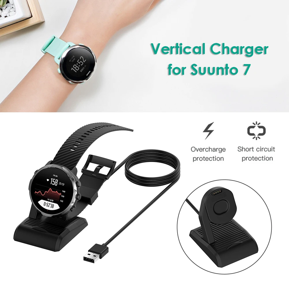 new usb charger cable cradle smart watch charging dock station for suunto 7 smartwatch replacement charging stand adapter free global shipping