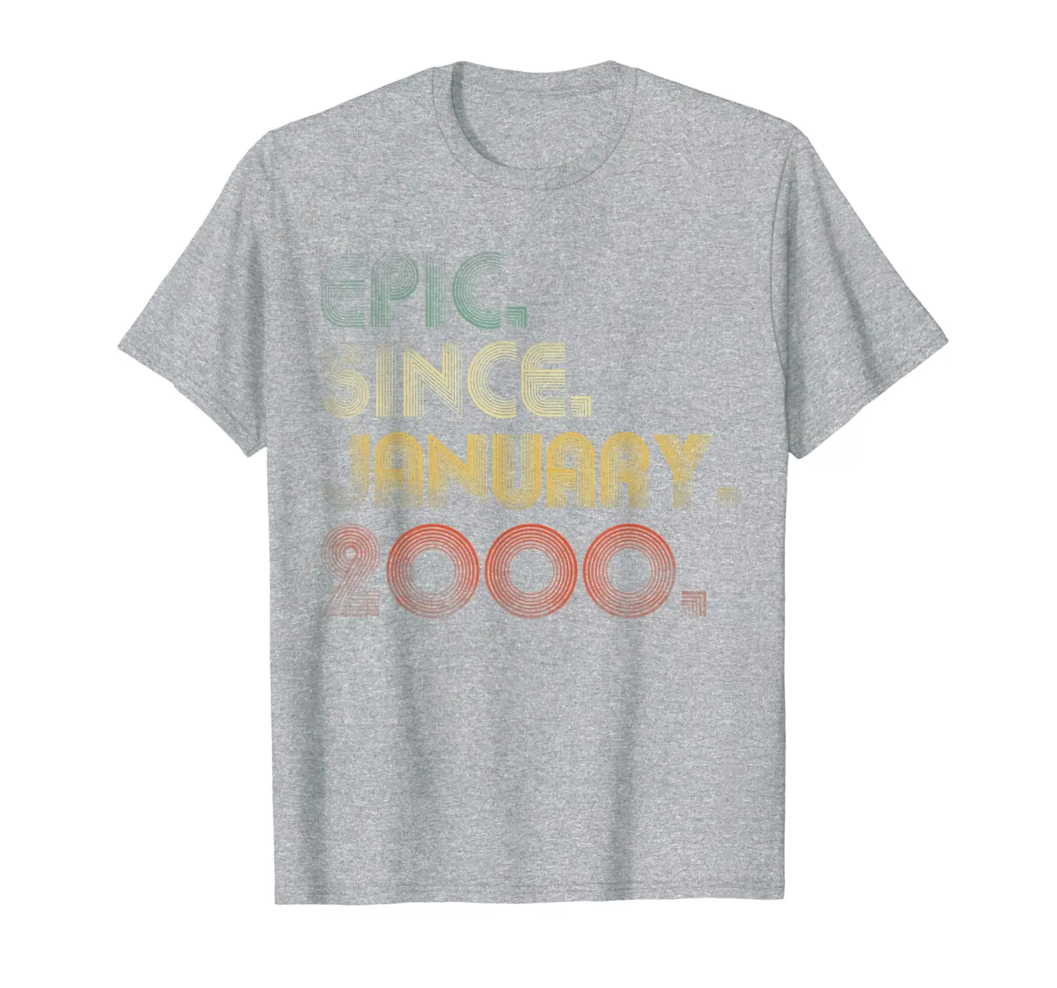 

20 Years Old Shirt Gift- Epic Since January 2000 Vintage T-Shirt