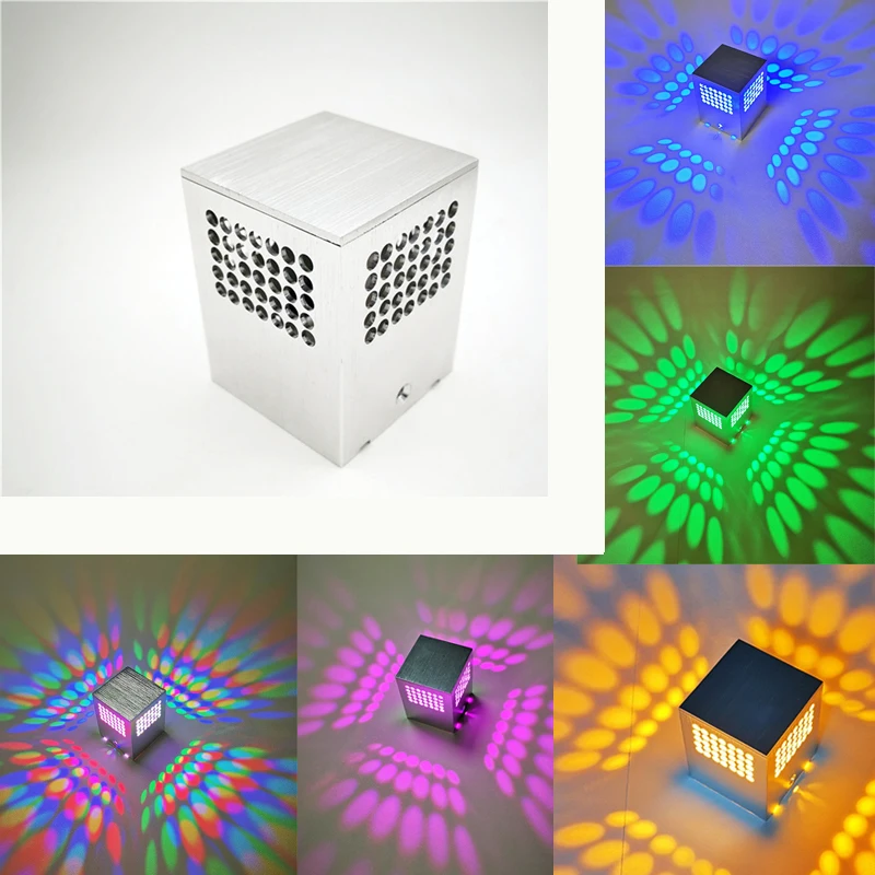 

Modern New LED Square Aluminum wall lamp indoor бра living room corridor aisle luminaria or hotel decorative colorful wall light