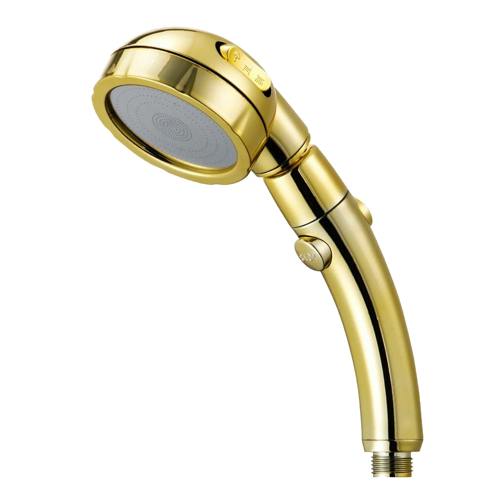 

3In1 High Pressure Showehead Handheld Shower Head with ON/OFF Pause Switc Gold