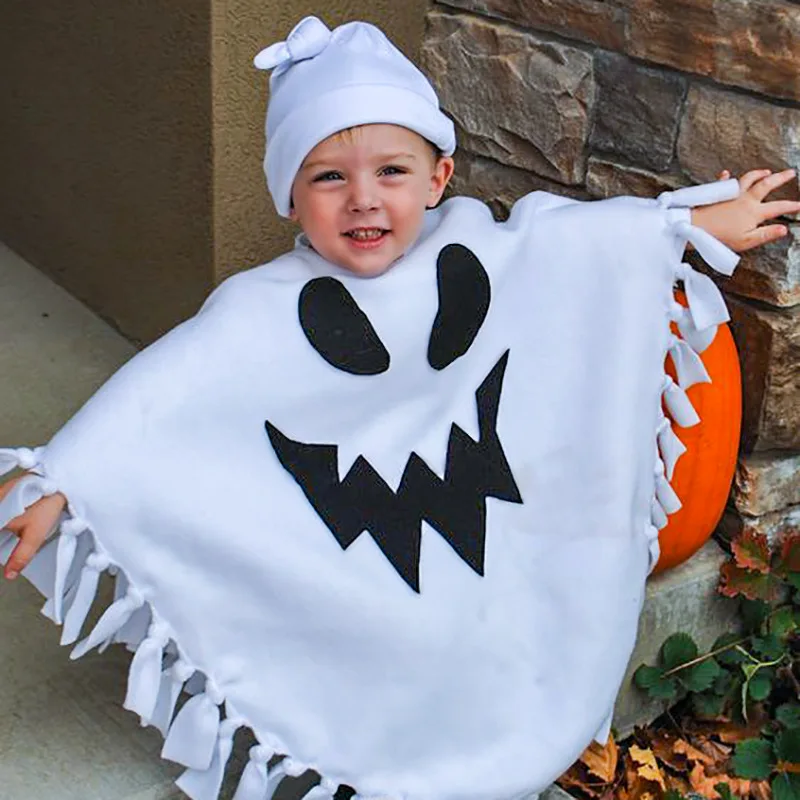 

Baby Boys Halloween Scary Ghost Costume Carnival Children Cosplay Cloak Tassel Horror Robes Demon Skeleton Masquerade Outfits