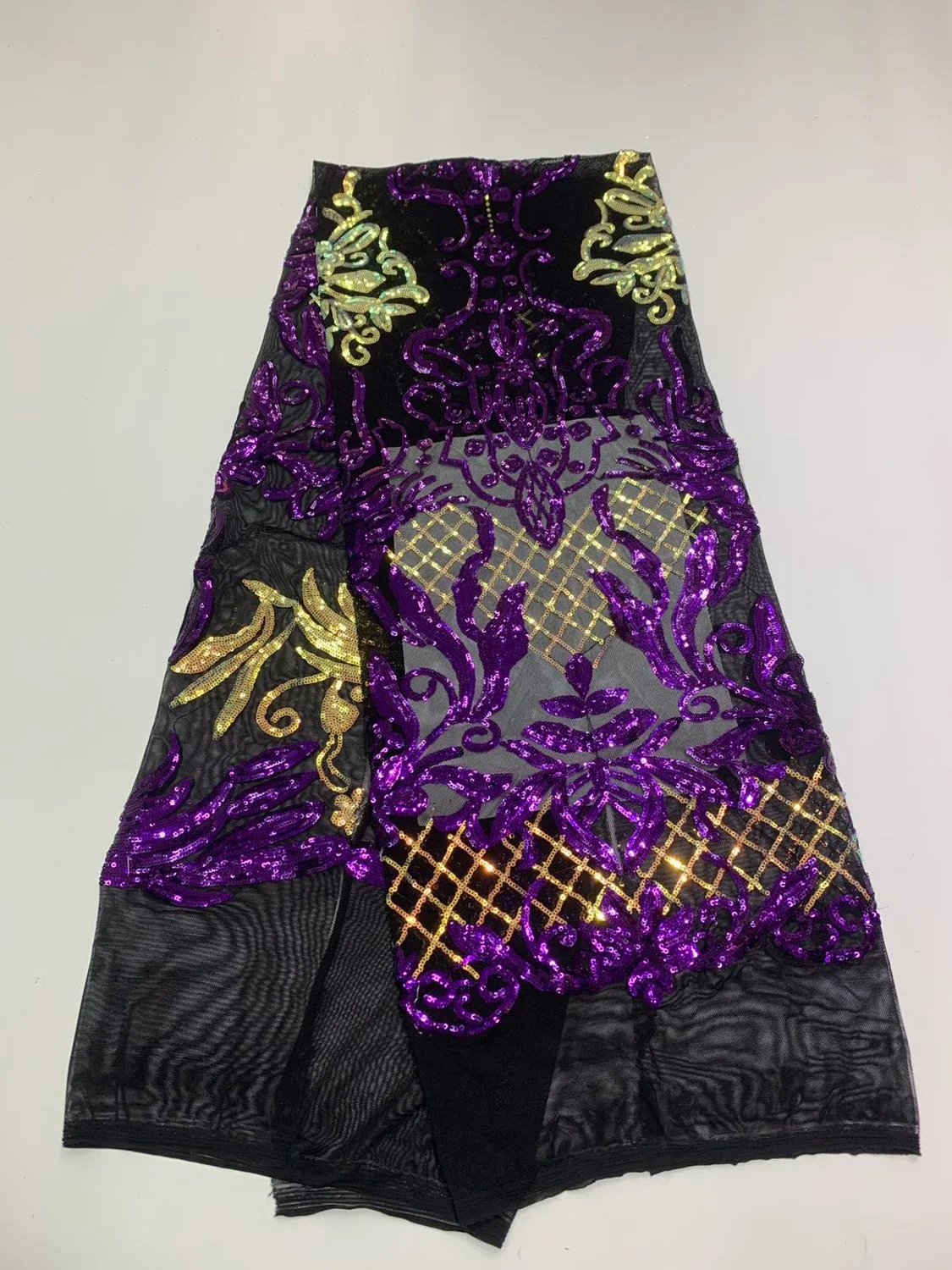 Красные и золотые африканские блестки кружевная ткань французская вышивка