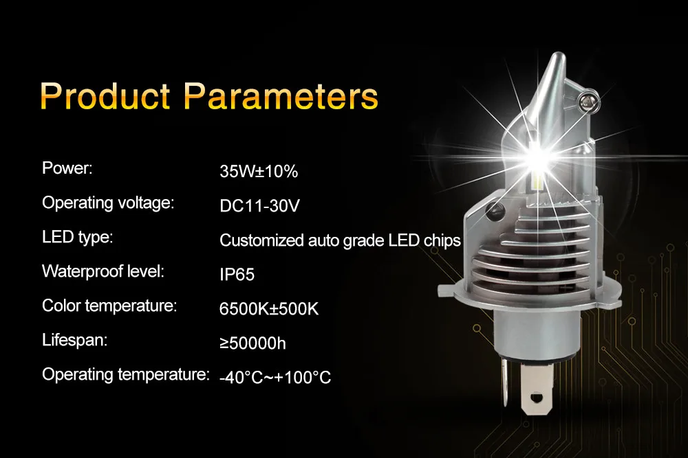 YOTONLIGHT 1:1 дизайн Led H4 лампы фары H11 H3 Светодиодная лампа H7 Led H1 9006 Hb4 9005 Hb3 H16 H9 H8 9012 100w 15000LM 6500K белый