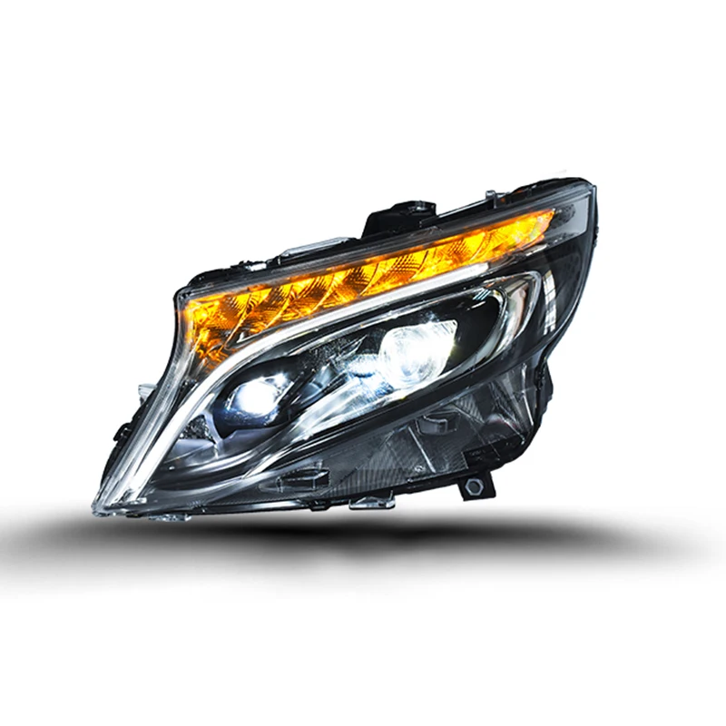 Car Styling Head Lamp case for Benz vito 2016-2019 V250 V260 Headlights LED Headlight H7 D2H HID Angel Eye Bi Xenon Beam | Автомобили и